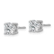 Platinum 1 1/2 ct Lab-Created Diamond VS+ F+, 4-Prong Screw-Back Stud Earrings - Birthstone Company