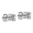 Platinum 1 1/2 ct Lab-Created Diamond VS+ F+, 4-Prong Screw-Back Stud Earrings - Birthstone Company