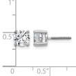 Platinum 1 1/2 ct Lab-Created Diamond VS+ F+, 4-Prong Screw-Back Stud Earrings - Birthstone Company