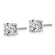 Platinum 2 ct Certified Lab-Created Diamond VS+ F+, 4-Prong Screw-Back Stud Earrings - Birthstone Company