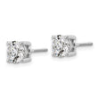 Platinum 5 ct Lab-Created Diamond VS+ F+, 4-Prong Screw-Back Stud Earrings