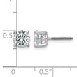 Platinum 3 ct Certified Lab-Created Diamond VS+ F+, 4-Prong Screw-Back Stud Earrings - Birthstone Company