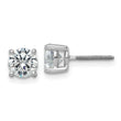 Platinum 2 1/2 ct Lab-Created Diamond VS+ F+, 4-Prong Screw-Back Stud Earrings