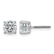 Platinum 2 ct Certified Lab-Created Diamond VS+ F+, 4-Prong Screw-Back Stud Earrings - Birthstone Company