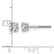 14k White Gold 5/8 carat Lab Grown Diamond VS+ F+ Round Complete Four Prong Lightweight Screwback Stud Earrings - Birthstone Company