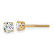 14K Yellow Gold 3/4 ct Lab-Created Diamond VS/SI+ G+, 4-Prong Screw-Back Stud Earrings