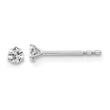 Platinum 1/10 carat Lab Grown Diamond VS+ F+ Round Complete Three Prong Stud Earrings
