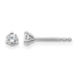 14K White Gold 1/5 ct Lab-Created Diamond VS/SI+ G+, 3-Prong Stud Earrings