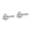 Platinum 1/3 ct Lab-Created Diamond VS+ F+, 3-Prong Stud Earrings - Birthstone Company