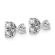 Platinum 1/3 ct Lab-Created Diamond VS+ F+, 3-Prong Stud Earrings - Birthstone Company