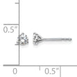 Platinum 1/3 ct Lab-Created Diamond VS+ F+, 3-Prong Stud Earrings - Birthstone Company