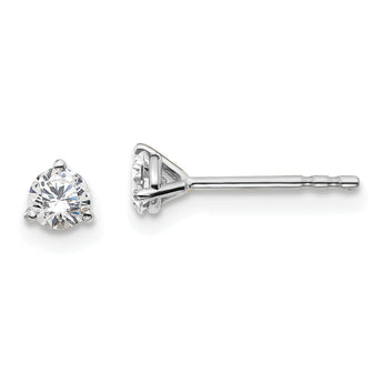 Platinum 1/3 ct Certified Lab-Created Diamond VS+ F+, 3-Prong Stud Earrings
