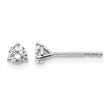14K White Gold 1/3 ct Lab-Created Diamond VS/SI+ G+, 3-Prong Stud Earrings