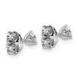 14k White Gold 3/8 carat total weight Round VS/SI DEF Lab Grown Diamond 3 Prong Stud Post Earrings - Birthstone Company