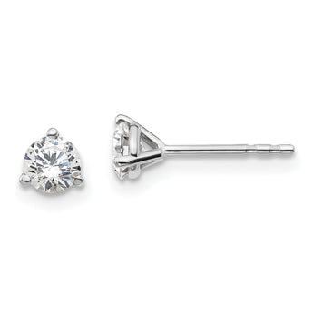 Platinum 1/2 ct Lab-Created Diamond VS+ F+, 3-Prong Stud Earrings
