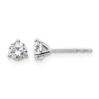 Platinum 1/2 ct Certified Lab-Created Diamond VS+ F+, 3-Prong Stud Earrings - Birthstone Company