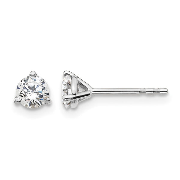 Platinum 1/2 ct Certified Lab-Created Diamond VS+ F+, 3-Prong Stud Earrings - Birthstone Company