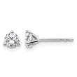 14K White Gold 1/2 ct Certified Lab-Created Diamond VS+ F+, 3-Prong Stud Earrings