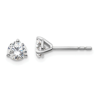 Platinum 3/4 ct Lab-Created Diamond VS+ F+, 3-Prong Stud Earrings