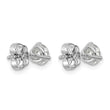 14k White Gold 1 carat Certified Lab Grown Diamond VS+ F+ Round Complete Three Prong Stud Earrings - Birthstone Company