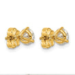 14K Yellow Gold 1 ct Certified Lab-Created Diamond VS/SI+ G+, 3-Prong Stud Earrings - Birthstone Company