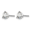 14k White Gold 1 1/4 ctw Lab Grown Diamond VS+ F+ Round 3 Prong Heavy Wt. Stud Earrings - Birthstone Company
