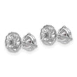 14k White Gold 1 1/4 ctw Lab Grown Diamond VS+ F+ Round 3 Prong Heavy Wt. Stud Earrings - Birthstone Company