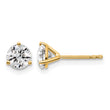 14k Yellow Gold 1 1/4 ctw Lab Grown Diamond VS+ F+ Round 3 Prong Heavy Wt. Stud Earrings - Birthstone Company