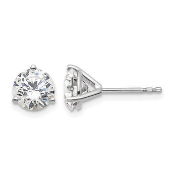 Platinum 1 1/2 ct Certified Lab-Created Diamond VS+ F+, 3-Prong Stud Earrings - Birthstone Company