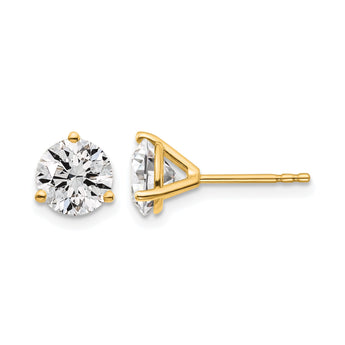 14K Yellow Gold 1 3/4 ct Lab-Created Diamond VS/SI+ G+, 3-Prong Stud Earrings - Birthstone Company