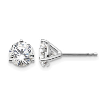 Platinum 2 ct Certified Lab-Created Diamond VS+ F+, 3-Prong Stud Earrings - Birthstone Company