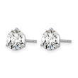 14K White Gold 2 ct Certified Lab-Created Diamond VS/SI+ G+, 3-Prong Stud Earrings - Birthstone Company