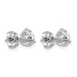 14K White Gold 2 ct Certified Lab-Created Diamond VS/SI+ G+, 3-Prong Stud Earrings - Birthstone Company