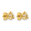 14K Yellow Gold 2 ct Certified Lab-Created Diamond VS/SI+ G+, 3-Prong Stud Earrings - Birthstone Company
