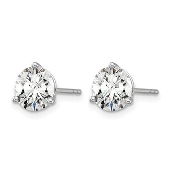 14K White Gold 3 ct Certified Lab-Created Diamond VS/SI+ G+, 3-Prong Stud Earrings - Birthstone Company