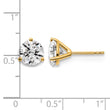 14K Yellow Gold 3 ct Lab-Created Diamond VS/SI+ G+, 3-Prong Stud Earrings - Birthstone Company