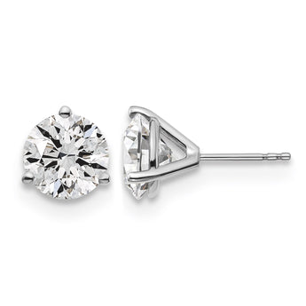 Platinum 5 ct Certified Lab-Created Diamond VS+ F+, 3-Prong Stud Earrings - Birthstone Company