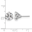 14k White Gold 5 carat Certified Lab Grown Diamond VS+ F+ Round Complete Three Prong Stud Earrings - Birthstone Company