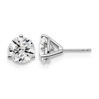 14K White Gold 5 ct Lab-Created Diamond VS+ F+, 3-Prong Stud Earrings - Birthstone Company