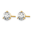 14K Yellow Gold 5 ct Certified Lab-Created Diamond VS/SI+ G+, 3-Prong Stud Earrings - Birthstone Company