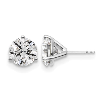 Platinum 6 ct Certified Lab-Created Diamond VS+ F+, 3-Prong Stud Earrings - Birthstone Company