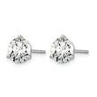 14K White Gold 6 ct Lab-Created Diamond VS/SI+ G+, 3-Prong Stud Earrings - Birthstone Company