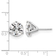 14K White Gold 6 ct Lab-Created Diamond VS/SI+ G+, 3-Prong Stud Earrings - Birthstone Company