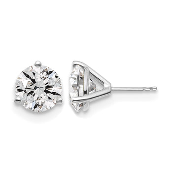 14K White Gold 6 ct Lab-Created Diamond VS/SI+ G+, 3-Prong Stud Earrings - Birthstone Company