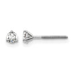 14k White Gold 1/5 carat Lab Grown Diamond VS/SI+ G+ Round Complete Three Prong Screwback Stud Earrings - Birthstone Company