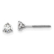 Platinum 1/3 ct Certified Lab-Created Diamond VS+ F+, 3-Prong Screw-Back Stud Earrings