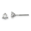 Platinum 1/2 ct Lab-Created Diamond VS+ F+, 3-Prong Screw-Back Stud Earrings