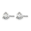 14K White Gold 5/8 ct Certified Lab-Created Diamond VS+ F+, 3-Prong Screw-Back Stud Earrings - Birthstone Company