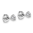 14K White Gold 5/8 ct Certified Lab-Created Diamond VS+ F+, 3-Prong Screw-Back Stud Earrings - Birthstone Company