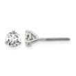 14K White Gold 5/8 ct Certified Lab-Created Diamond VS+ F+, 3-Prong Screw-Back Stud Earrings - Birthstone Company